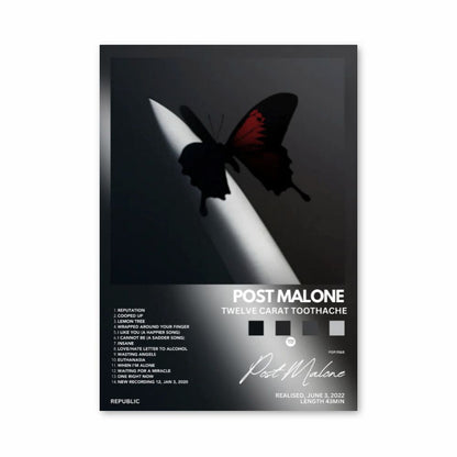 Poster Post Malone twaalf karaat kiespijn