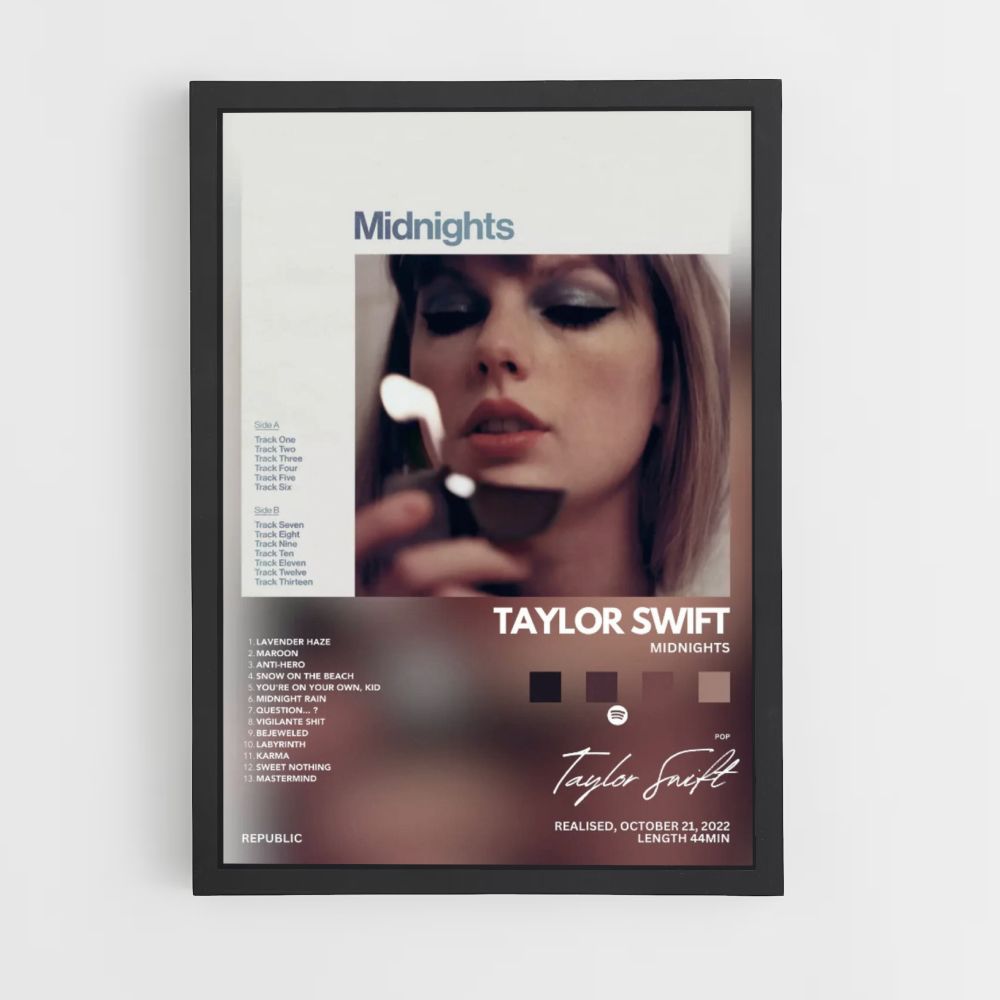 Poster Taylor Swift middernacht