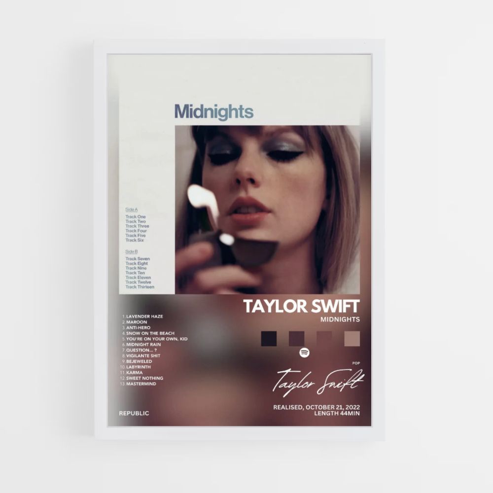 Poster Taylor Swift middernacht