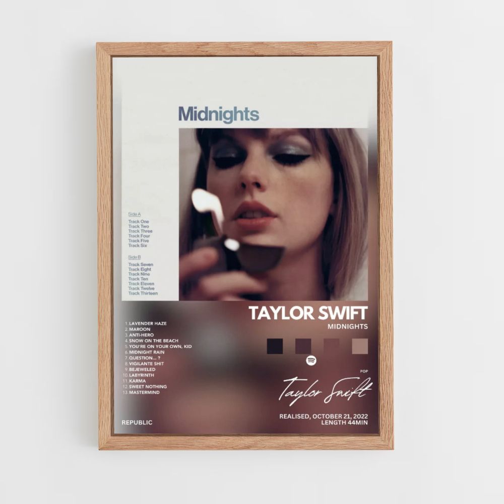 Poster Taylor Swift middernacht