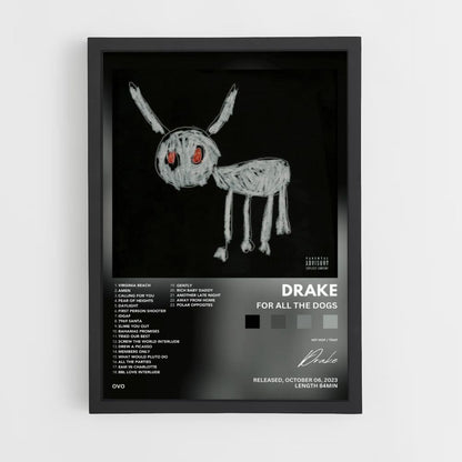 Poster Drake voor alle honden