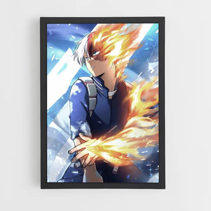 Mijn held Academia Fire Ice poster