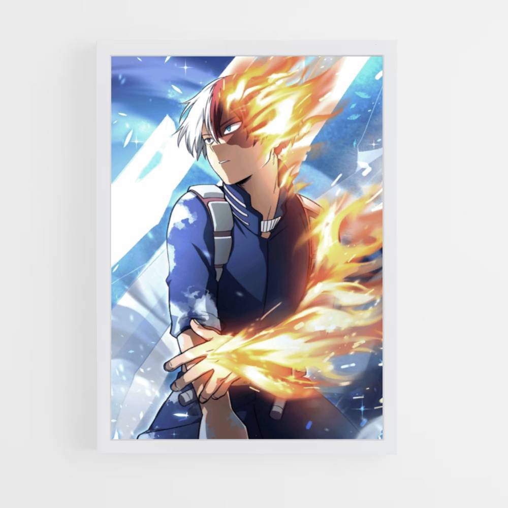 Mijn held Academia Fire Ice poster