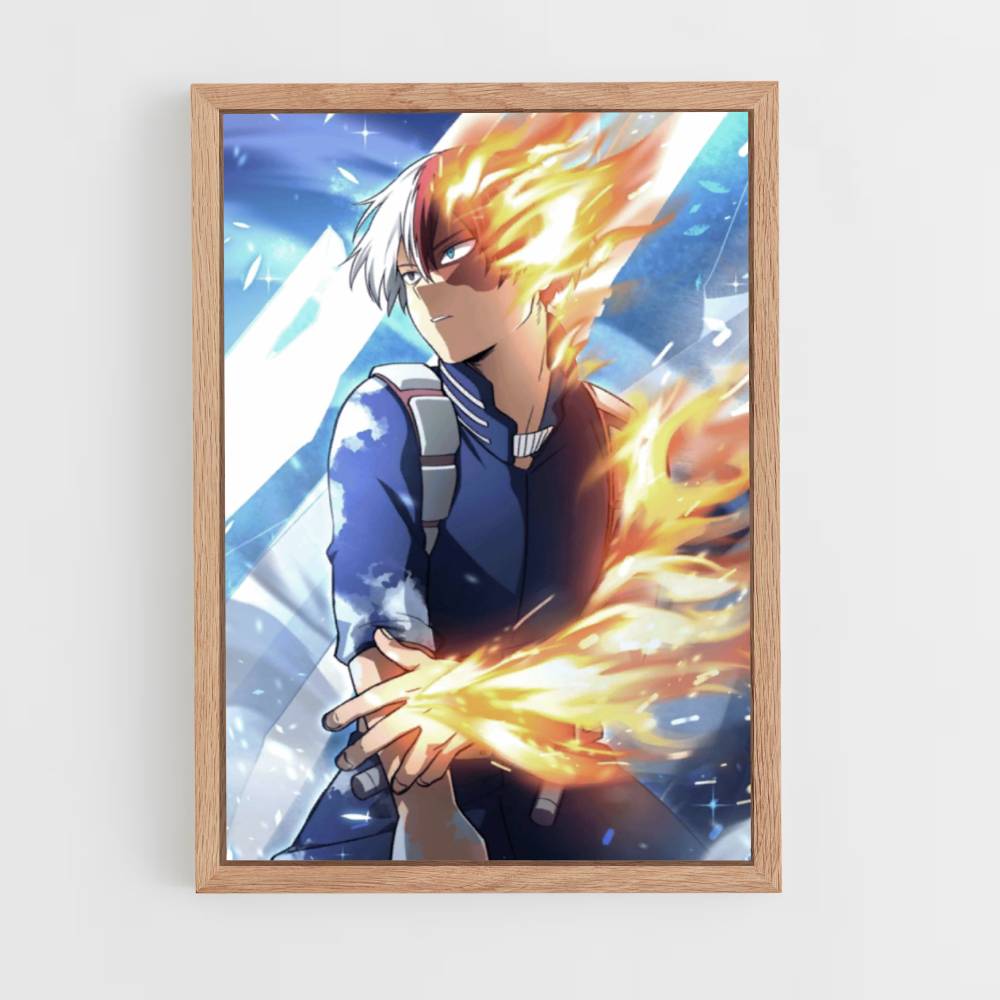 Mijn held Academia Fire Ice poster