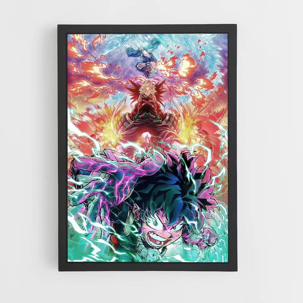 Poster Deku x Shoto x Bakugo