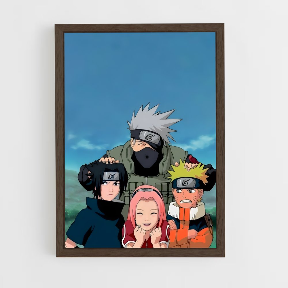 naruto-11 cadre Bois foncé