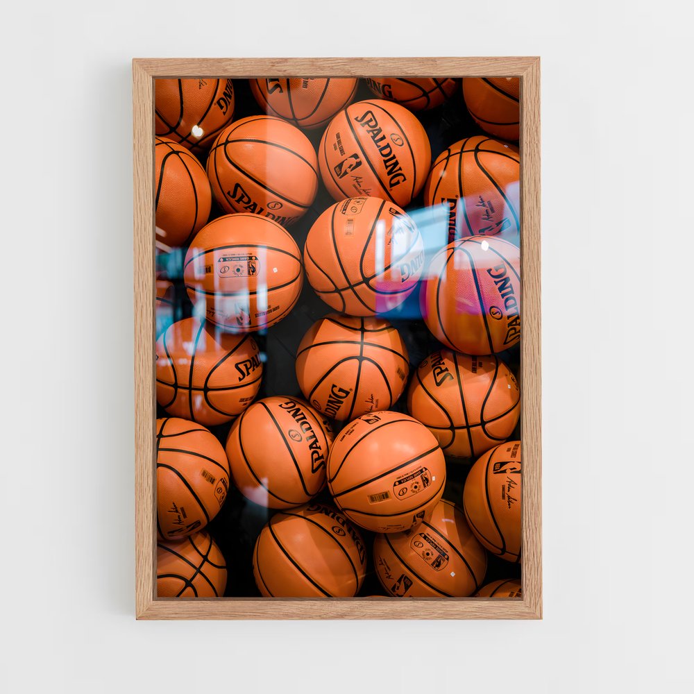nba-basketball-8 cadre Bois clair