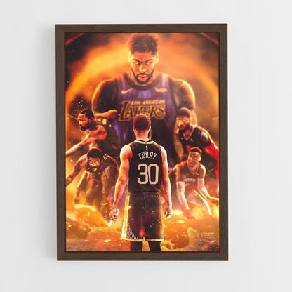 nba-basketball-9 cadre Bois foncé