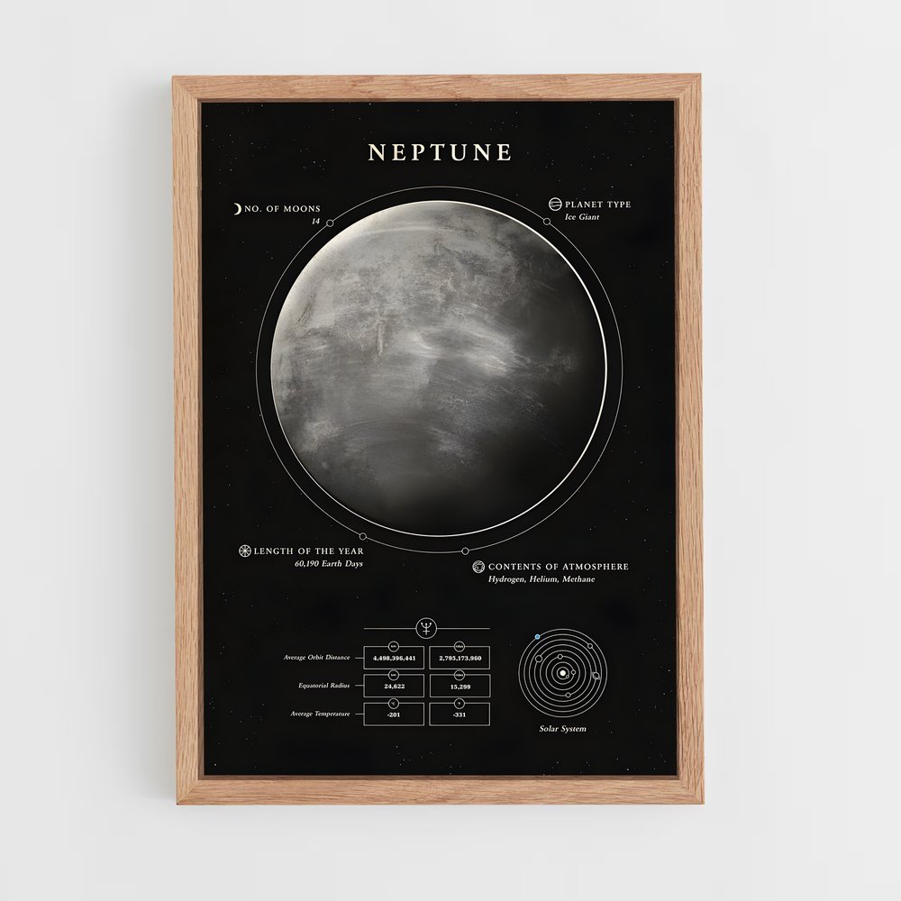 neptune-13 cadre Bois clair