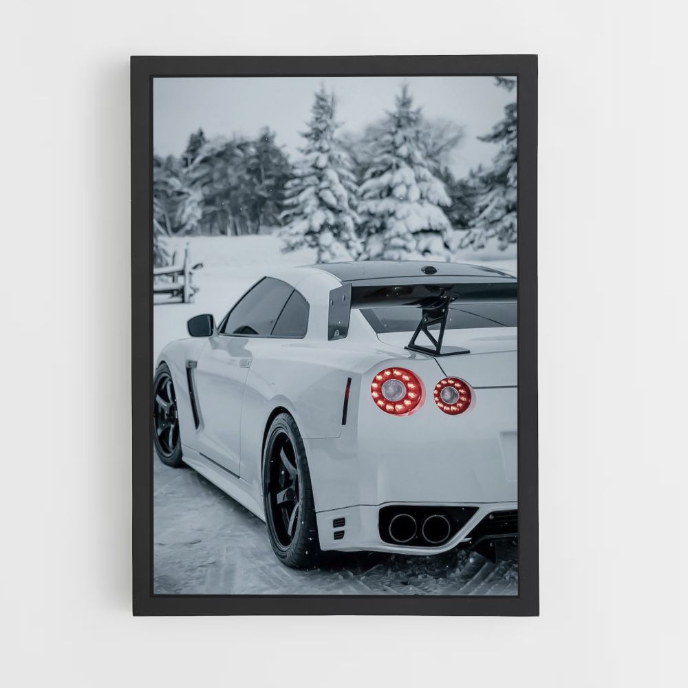 Poster Nissan GTR Sneeuw