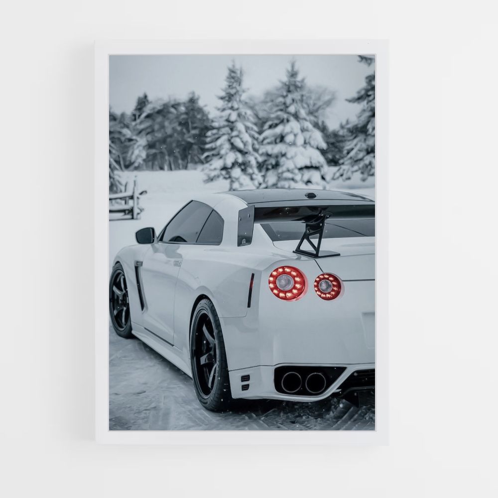 Poster Nissan GTR Sneeuw