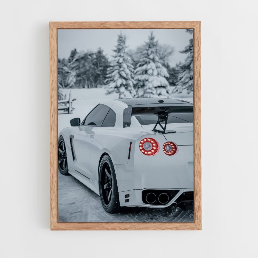 Poster Nissan GTR Sneeuw