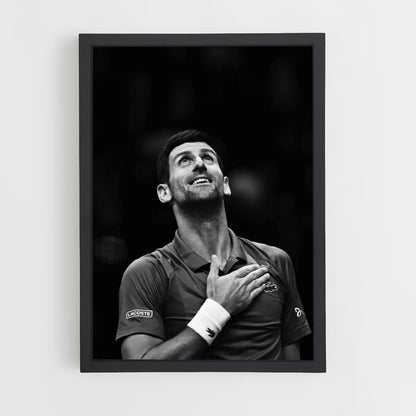 Affiche Djokovic Zwart en Wit