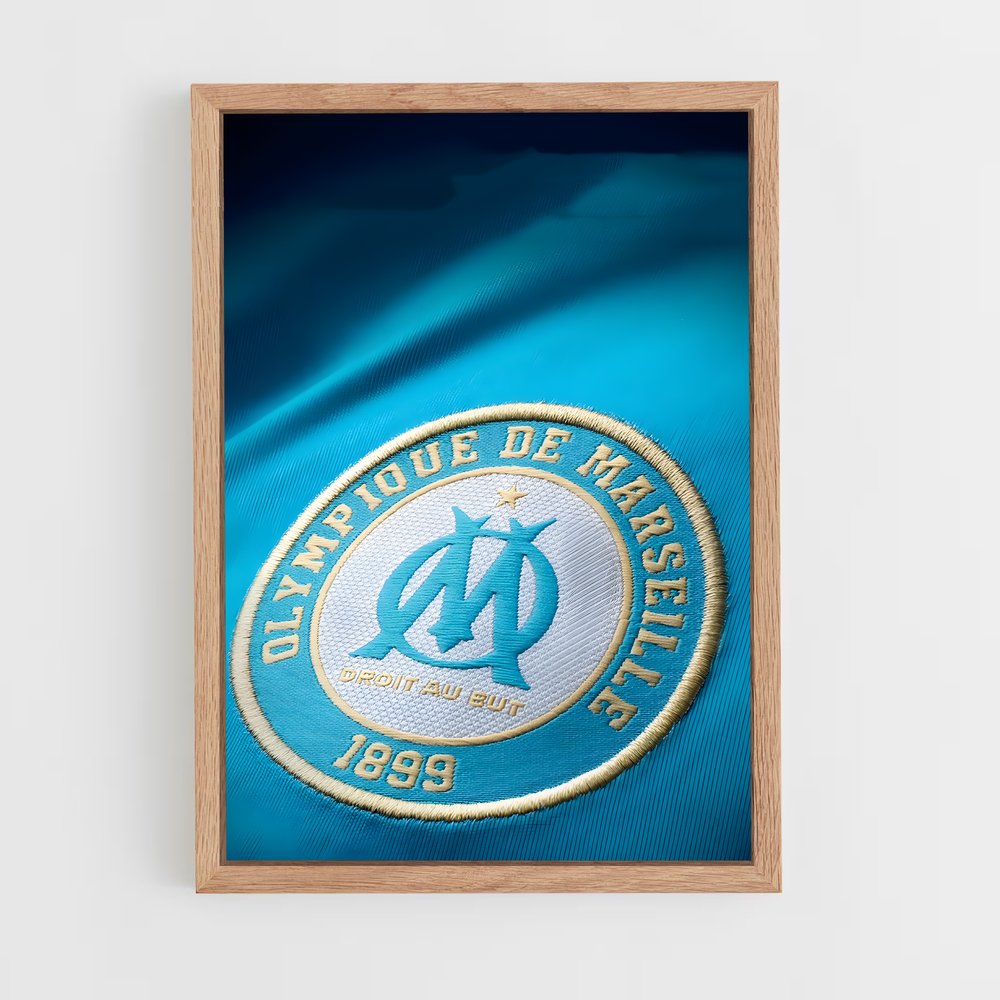 olympique-de-marseille-6 cadre Bois clair