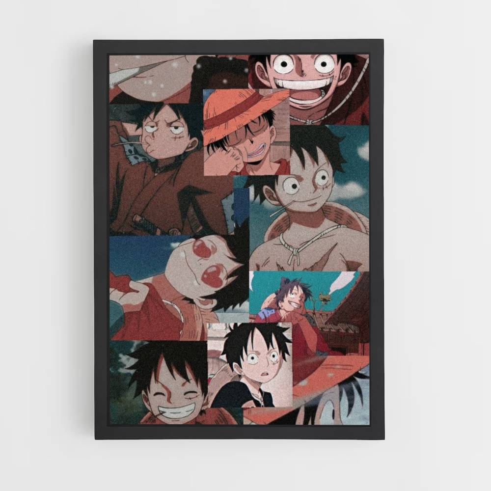 Luffy-collageposter