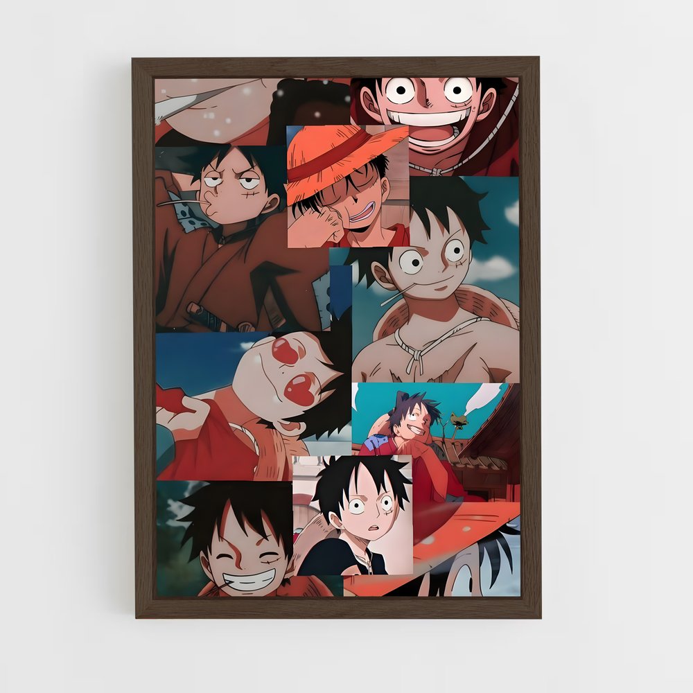 one-piece-11 cadre Bois foncé