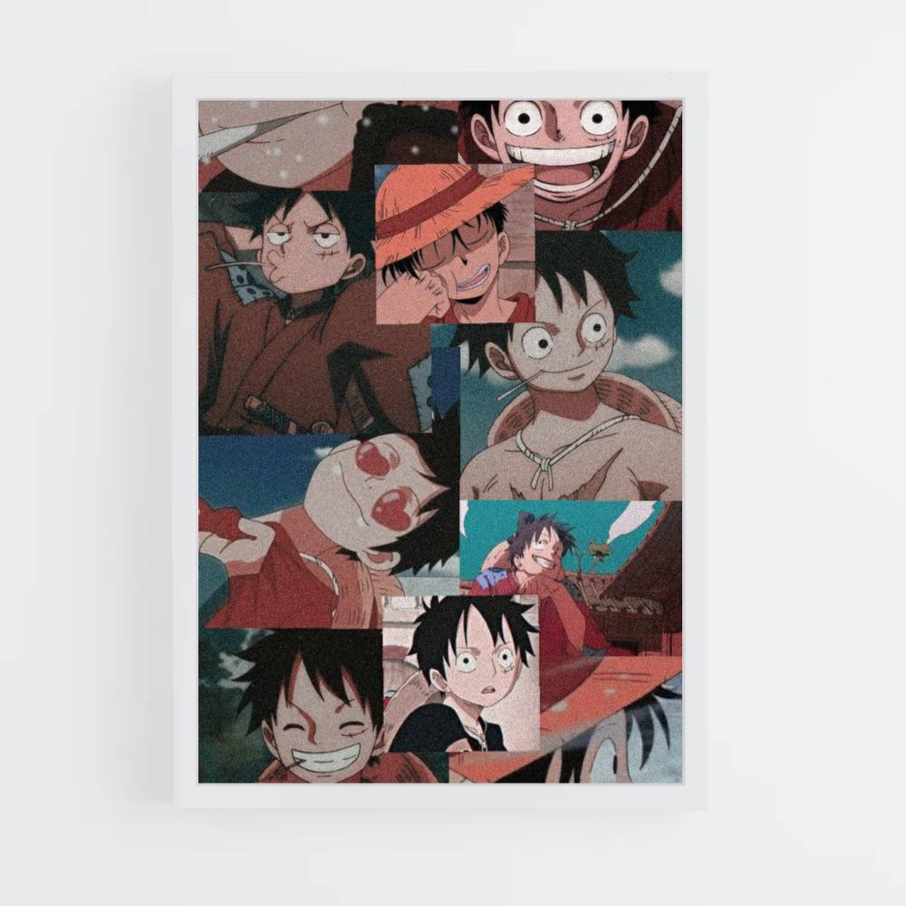 Luffy-collageposter