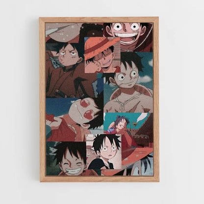 Luffy-collageposter