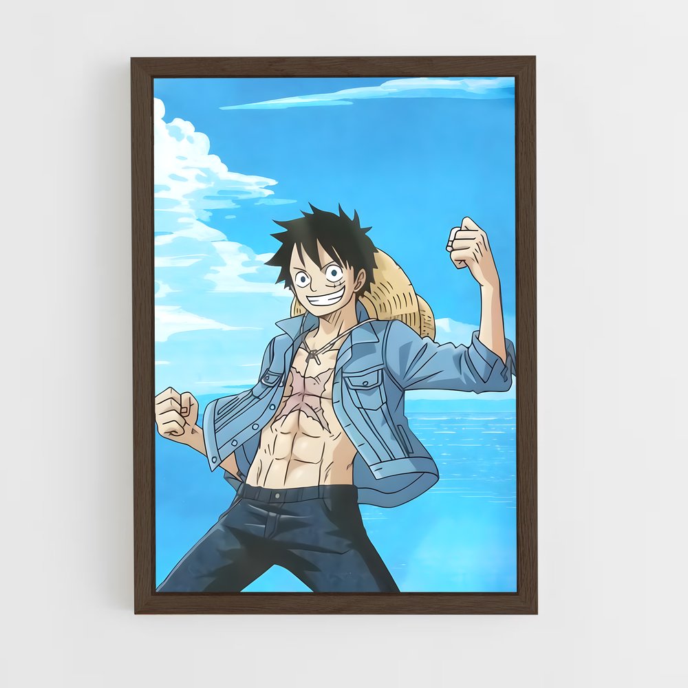 one-piece-13 cadre Bois foncé