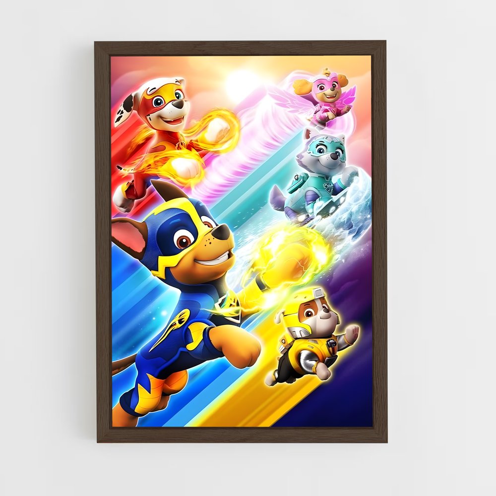 paw-patrol-2 cadre Bois foncé