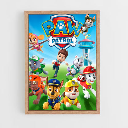 paw-patrol-4 cadre Bois clair