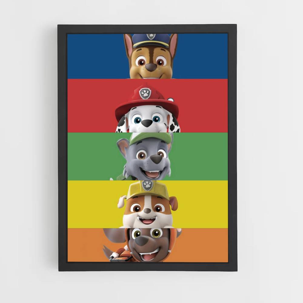 Poster Paw Patrol kleuren