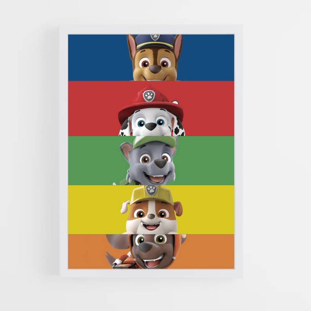 Poster Paw Patrol kleuren