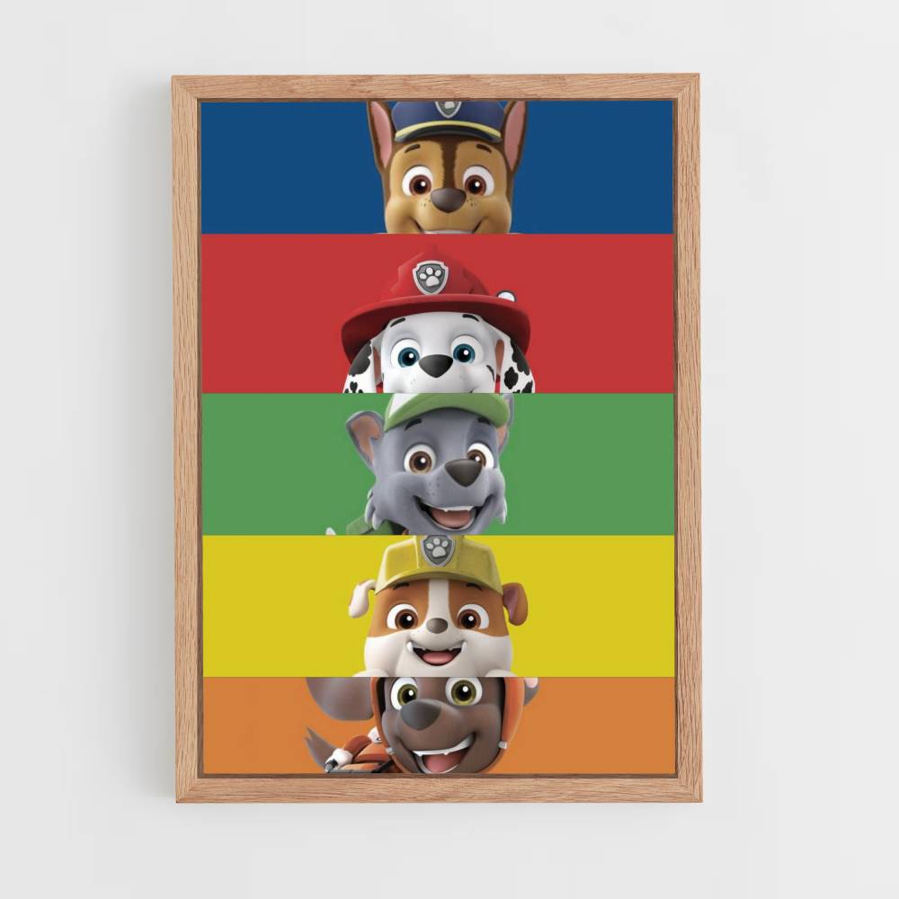 Poster Paw Patrol kleuren