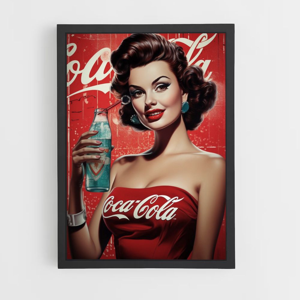 Coca Cola pin-up poster