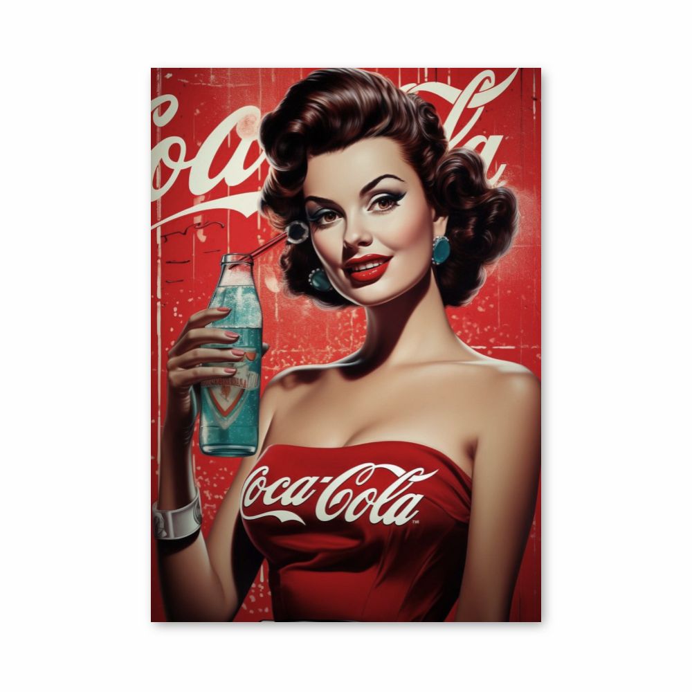 Coca Cola pin-up poster