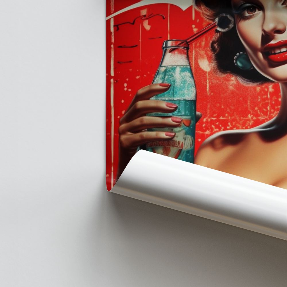 Coca Cola pin-up poster