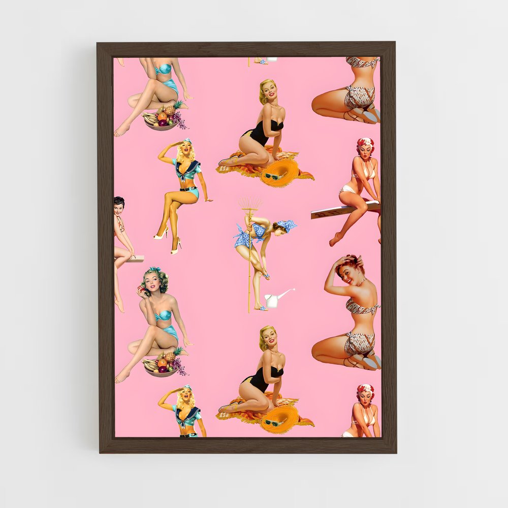 pin-up-5 cadre Bois foncé