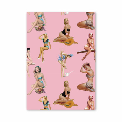 Roze pin-up poster