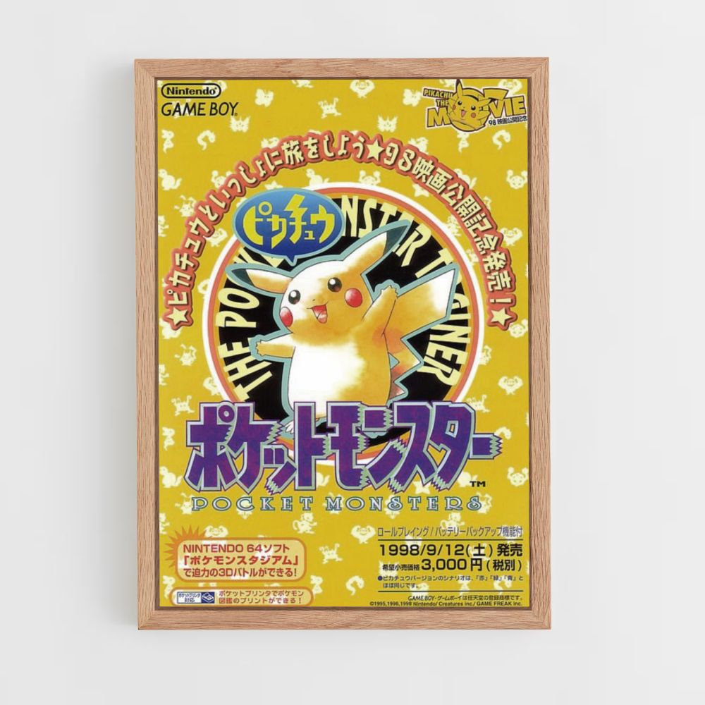 Affiche Pikachu Japan