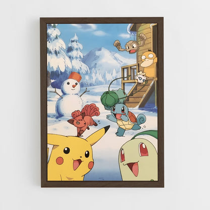 pokemon-13 cadre Bois foncé