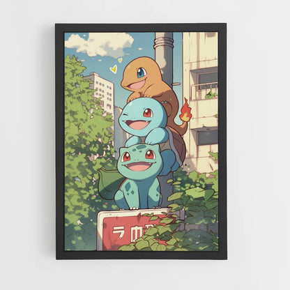 Poster Charmander Squirtle Bulbasaur