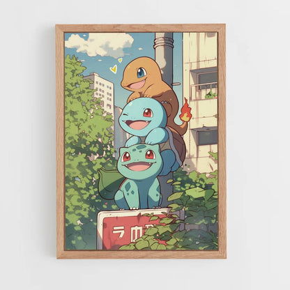 Poster Charmander Squirtle Bulbasaur