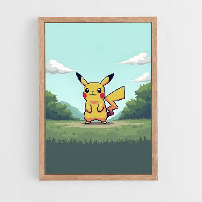 Posterpixelkunst Pikachu