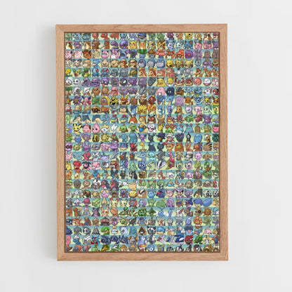 Poster Pokemon-lijst