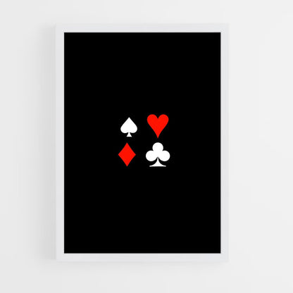 poker-4 cadre Blanc