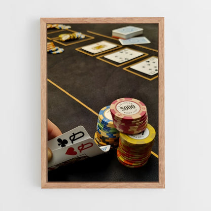 poker-7 cadre Bois clair