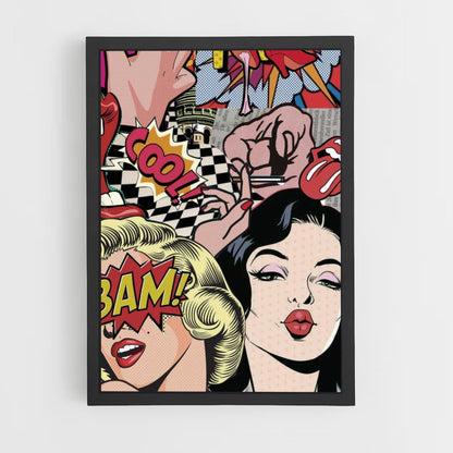 Popart pin-up poster