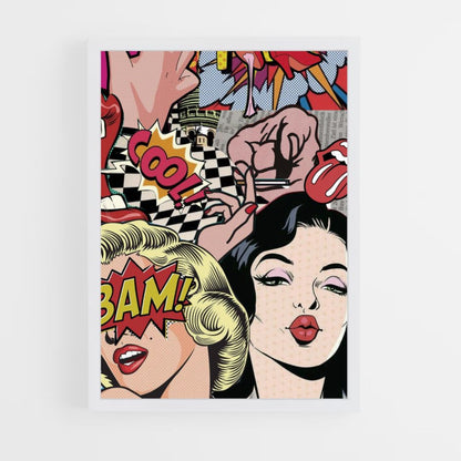 Popart pin-up poster