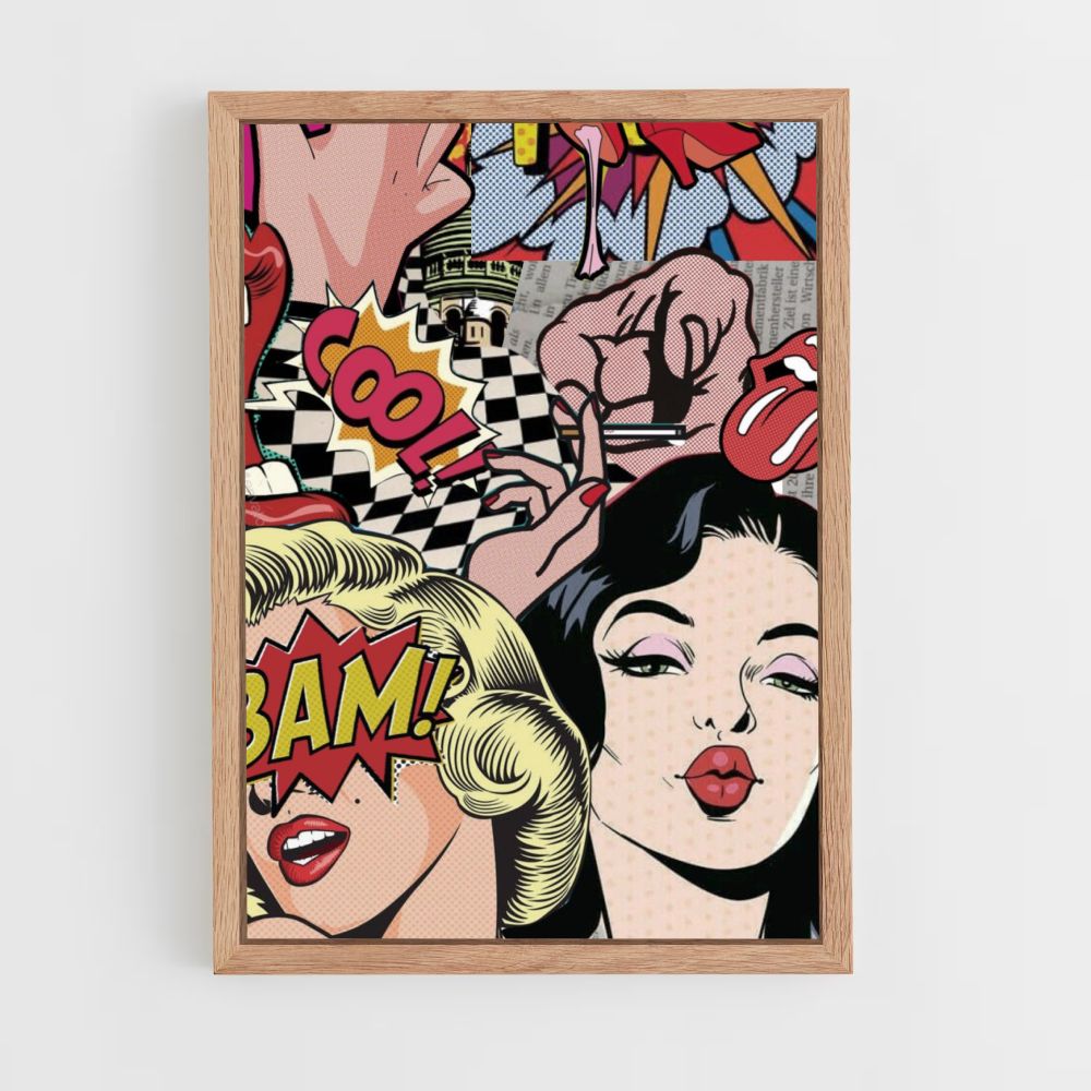 Popart pin-up poster