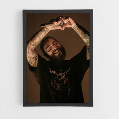 Post Malone hartposter