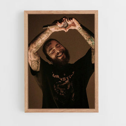 Post Malone hartposter