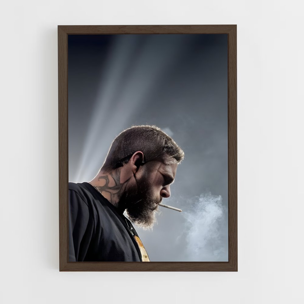 post-malone-15 cadre Bois foncé