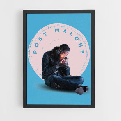 Poster Post Malone Blauw