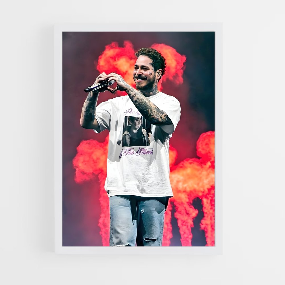 post-malone-9 cadre Blanc