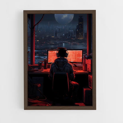 programmer-2 cadre Bois foncé